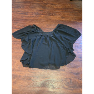 Almost Famous Black sheer top shirt size small